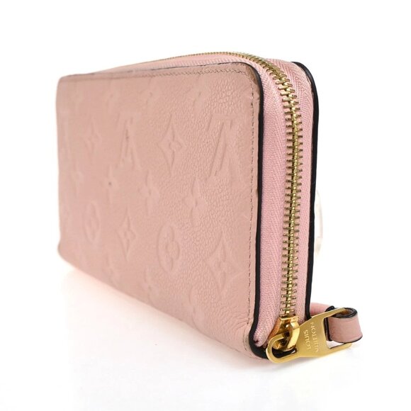 LOUIS VUITTON Zippy Wallet Long Monogram Empreinte Leather Rose M64090 89KA655 - Picture 3 of 16